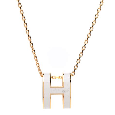 hermes pop h white|hermès pop h pendant necklace.